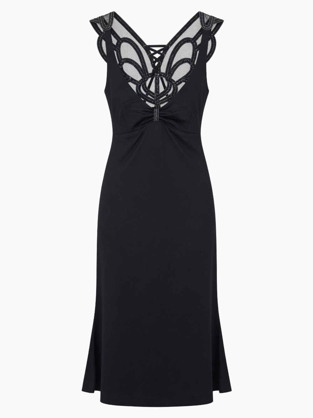 Karen Millen Black Lace Back Detail Dress
